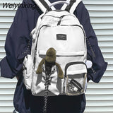 Weiyinxing Quality Multi-pocket Backpack New Women Large Capacity Schoolbag Teenage Casual Classical Girls Student Travel Laptop Bag