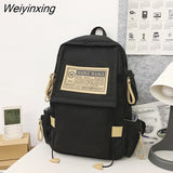 Weiyinxing Large Capacity Fashionable Student Backpack High Quality Boys Girls Nylon Leisure Schoolbag Waterproof Shoulder Pack Cool