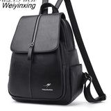 Weiyinxing quality Leather Backpacks Women's Shoulder Bag Backpack Ladies Backpack Vintage School Bags For Girls Travel Backpack New