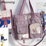 Weiyinxing Canvas Women Handbags Shoulder Bags Nylon Ladies Tote Messenger Bag Oxford Handbag Cross body Bags for Girls Satchels