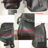 Weiyinxing Quality First layer cowhide Women Handbag 100% Genuine Leather Ladies Shoulder Bag Designer Chain Female Messenger Tote Bag