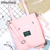 Weiyinxing All-match Women's Tote Shoulder Bag New Canvas Hit Color Crossbody Bags For Women 2023 Fashion Letter Zipper Handbags