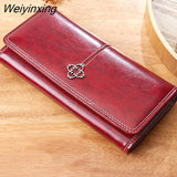 Weiyinxing New Women's Wallet portfel damski Money Bag Lady Long Leather Clutch Bag Wallet Card Holder carteras para mujer