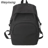 Weiyinxing Fashion Waterproof College Large-capacity Backpack Women Female Travel Solid Color Backpacks Teenage Girl School Bag Mochila