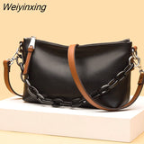 Weiyinxing Leather Shoulder Bags For Women Chain High Capacity Ladies Handbags Designer Travel Luxury Hand Bag Female Shoulder Bag