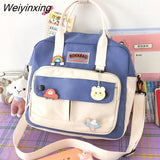 Weiyinxing Capacity Nylon Little Girl School Bag Children Bag Woman Lovely Handbag Middle School Student Tutorial Shoulder Bags