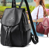 Weiyinxing Capacity Women Backpack High Quality Pu Leather Backpack Vintage School Backpacks Female Casual Shoulder Bag School Bags