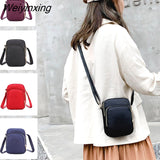Weiyinxing Women Casual Messenger Bags Waterproof Nylon Mobile Phone Bag Three Layers Large Capacity Crossbody Bags Cosmetic Bag for Women