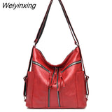 Weiyinxing Women Leather Luxury Handbags Soft Large Capacity Casual Tote Bags High Quality Female Leather Shoulder Bags Female Sac