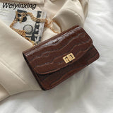 Weiyinxing Pattern Buckle Handbag New Fashion Texture Embossed Shoulder Bag Simple and Versatile Messenger Bags for Women 2023