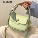 Weiyinxing Trend Small Fresh Korean Women's Bags Niche Design Single Shoulder Bag Silk Scarf Handbag Spring And Summer Messenger Bag