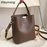 Weiyinxing Ladies Handbags Designer Crossbody Bags For Women Small Bucket Shoulder Bag Pu Leather Travel Messenger Bags
