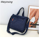 Weiyinxing Jeans Handbags Denim bag Luxury Tote For Women 2023 Autumn And Winter Shoulder Bag Denim Crossbody Women Handbag and Purse