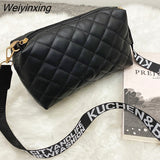 Weiyinxing New Small Messenger Bag for Women Trend Lingge Embroidery Fashion Ladies Shoulder Crossbody Bags Casual Mobile Phone Bag