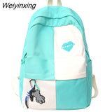 Weiyinxing Cute Waterproof College Bag Girl Travel Student Backpack Fashion Leisure Female Book Backpack Laptop Women Nylon School Bag
