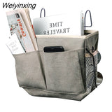 Weiyinxing Cosmetics Makeup Organizer Cotton Storage Bag With Pockets Hanging Organizer For Bathroom Remote Control Pouch Box
