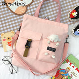 Weiyinxing Cartoon Tote Bag Canvas Handbag Shopping Bag Super Cool Handbags Shoulder Bags for Girl Book Bags Bolsa Feminina Mochila
