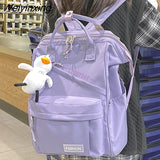 Weiyinxing Women Laptop Waterproof Nylon Bag Girl Cute Travel Green Backpack Female Mommy Bag Fashion Ladies College Backpack Kawaii