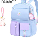 Weiyinxing Girls School Bag Super Light Children's Spine Protection And Load Reduction Backpack Student Large Capacity Child Bags