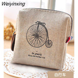 Weiyinxing Classic Women Man Canvas Coin Purse Zip Wallet Small Bag Case Pouch Holder Retro Money Bags Gift