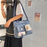 Weiyinxing Nylon Women Handbags Messenger Bag Youth Ladies Fashion Shoulder Tote Bag Versatile Female Crossbody Bags Pouch Pack Bolsas