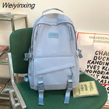 Weiyinxing Inclined Zipper Waterproof Travel Bag Trendy Girl Kawaii Nylon Backpack Men Cool Laptop Backpack College Women Schoolbag