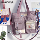 Weiyinxing Canvas Women Handbags Shoulder Bags Nylon Ladies Tote Messenger Bag Oxford Handbag Cross body Bags for Girls Satchels