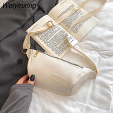 Weiyinxing Casual Women Crossbody Bags Fashion Chest Bag Leather Young Girl's Shoulder Bag Single Fanny Bag for Women Fashionable