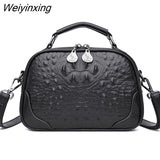 Weiyinxing Quality Crocodile Pattern Leather Shoulder Crossbody Bags for Wome 2023 Designer Handbags Fashion Ladies Messenger Tote Sac