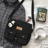 Weiyinxing Women's Canvas Bag Japanese Department Harajuku Windsuit Messenger Bag Female Korean Students Shoulder Bags