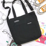 Weiyinxing Color Canvas Handbags Shoulder Bag Large Capacity Men Messenger Bag Student Laptop Book Bags Womens Single Tote Bag Bolsos
