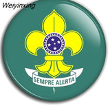 Weiyinxing accessories badge 45mm broches de decoración insignias de Metal para ropa decoración de mochila