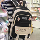 Weiyinxing Women Waterproof Kawaii Laptop Backpack Lady Badge Travel School Bag Girl Cute Harajuku College Backpack Fashion Female Book Bag