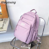 Weiyinxing Large Capacity Teenagers Students Backpack Junior And High School Sashion Boys Girls Schoolbag Waterproof Travelling Bag 0409