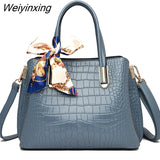 Weiyinxing Crocodile Pattern Leather Women's Handbags Fashion Shoulder Crossbody Bags for Women 2023 Large Capacity Ladies Tote Sac