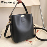 Weiyinxing Ladies Handbags Designer Crossbody Bags For Women Small Bucket Shoulder Bag Pu Leather Travel Messenger Bags