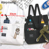 Weiyinxing Mini Student Bag Casual Femme Shoulder Bags Quality Canvas Shoulder Bags Casual Large Size Travel Bags