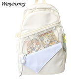 Weiyinxing Women Mesh Waterproof College Backpack Girl Boy Cute Net School Bag Lady Men Laptop Student Fashion Female Travel Book Bags