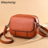 Weiyinxing 100% cowhide Brand Designer Women bag Ladies Shoulder Messenger Bags Handbag Shell bag Simple Fashion Females Crossbody Bag