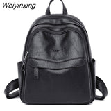 Weiyinxing Women Leather Backpack Designer Shoulder Bags for Women 2023 Back Pack School Bags for Teenage Girls Mochila Feminina