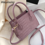 Weiyinxing Crocodile Pattern PU Leather Crossbody Bags for Women Chain Female Shoulder Handbags Mini Purses Travel Jacquemus Bag