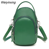 Weiyinxing Cowhide Bag For Women Designer Three Layers Of Large Capacity Ladies Handbag Fashion Genuine Leather Shoulder Crossbody Bag