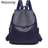 Weiyinxing Women Leather Backpack Designer Shoulder Bags for Women Back Pack School Bags fashion for Teenage Girls Mochila Feminina
