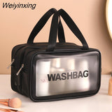 Weiyinxing Women Travel Wash Bag Female Transparent Waterproof Storage Makeup Pouch Bags Large Capacity Cosmetic Bag Organizer Beauty Case