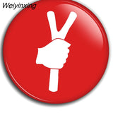 Weiyinxing accessories badge 45mm broches de decoración insignias de Metal para ropa decoración de mochila