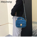 Weiyinxing Rope Woven Women Handbags Designer Knitting Chains Shoulder Crossbody Bag Casual Lady Hand Bags Small Flap Purses 2023