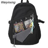Weiyinxing Women Mesh Waterproof College Backpack Girl Boy Cute Net School Bag Lady Men Laptop Student Fashion Female Travel Book Bags