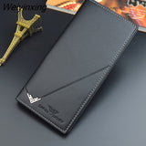 Weiyinxing Hot Men PU Leather Wallets Men's Long Design Causal Purses Male Folding Wallet Coin Card Holders High Quality Slim Money Bag