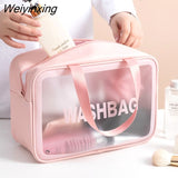 Weiyinxing Women Travel Wash Bag Female Transparent Waterproof Storage Makeup Pouch Bags Large Capacity Cosmetic Bag Organizer Beauty Case