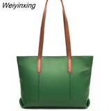 Weiyinxing Leather Large Capacity Tote Bag High Quality Soft Cow Leather Shoulder Messenger Bag For Women 2023Luxury Ladies Handbag
